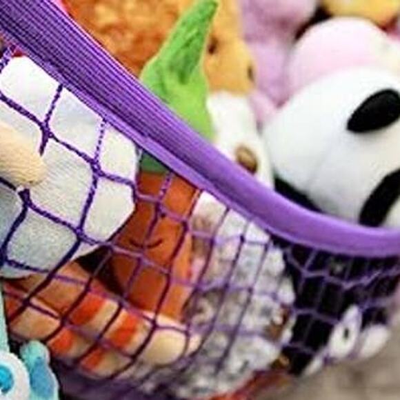 MiniOwls Toy Hammock Organizer, XL Purple Stuffed Animals Storage - Picture 3 of 6